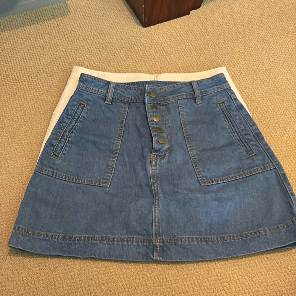 Free People Denim A-Line dark wash Mini Skirt Size 27 Size 6